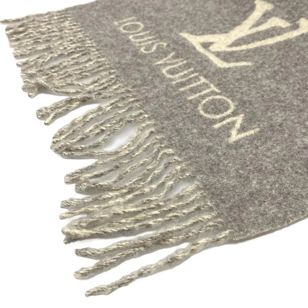 LOUIS VUITTON Eshal Play Cavik Gray - Unconfirmed Scarf 100 Cashmere 550-081525 - Picture 3 of 5